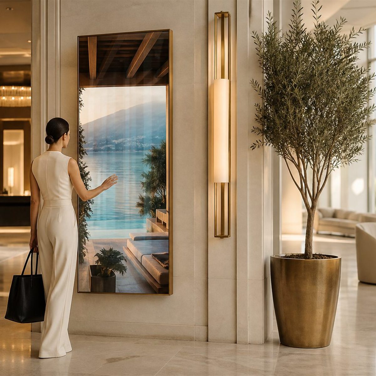 GLAS Travel experience in a hotel lobby